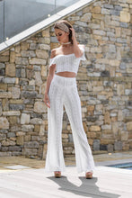 Load image into Gallery viewer, 'AYLA' Knitted Co ord Crop top white - CTJ009