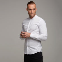 Load image into Gallery viewer, Father Sons Super Slim Stretch Classic White Grandad Collar - FS170