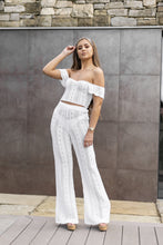 Load image into Gallery viewer, 'AYLA' Knitted Co ord Trouser White - CTJ010