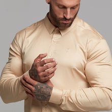 Load image into Gallery viewer, Father Sons Super Slim Luxe Ultra Stretch Light Beige Long Sleeve - FS387