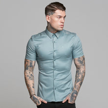 Load image into Gallery viewer, Father Sons Super Slim Luxe Ultra Stretch Slate Grey Short Sleeve - FS540