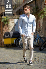 Load image into Gallery viewer, Father Sons Super Slim Stretch Classic Oxford Light Blue - FS306