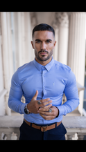 Load image into Gallery viewer, Father Sons Super Slim Luxe Ultra Stretch Cornflower Blue Long Sleeve - FS385