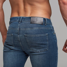 Load image into Gallery viewer, Father Sons Zipped Ankle Distressed Ripped Slim Stretch Blue Jeans - FSH180 / FSH213