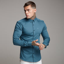 Load image into Gallery viewer, Father Sons Super Slim Stretch Teal Denim Long Sleeve - FS327
