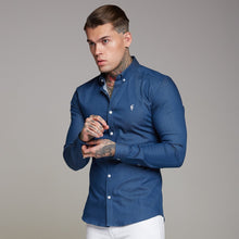 Load image into Gallery viewer, Father Sons Super Slim Stretch Aegean Blue Denim Long Sleeve - FS345

