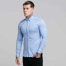 Load image into Gallery viewer, Father Sons Super Slim Luxe Ultra Stretch Cornflower Blue Long Sleeve -  FS385
