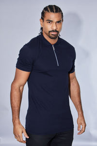Father Sons Classic Navy Zipped Polo Shirt - FSH029