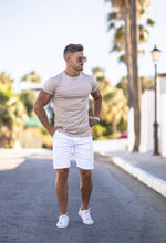 Load image into Gallery viewer, Father Sons Slim Fit White Sateen Shorts - FSH494
