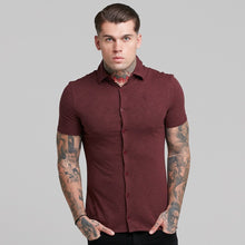 Load image into Gallery viewer, Father Sons Super Slim Burgundy Jersey Short Sleeve - FSH016
