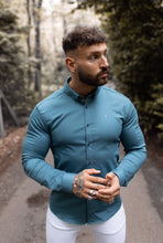 Load image into Gallery viewer, Father Sons Super Slim Stretch Teal Denim Long Sleeve - FS327

