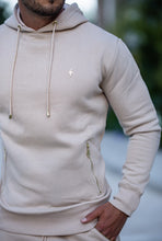 Load image into Gallery viewer, Father Sons Beige &amp; Gold Overhead Hoodie Top with Zipped Pockets - FSH483
