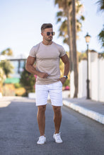 Load image into Gallery viewer, Father Sons Slim Fit White Sateen Shorts - FSH494
