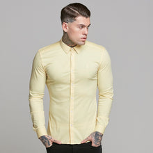 Load image into Gallery viewer, Father Sons Super Slim Ultra Stretch Yellow Long Sleeve - FS475
