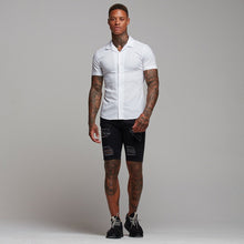 Load image into Gallery viewer, Father Sons Super Slim Stretch Revere Classic White Short Sleeve - FS403
